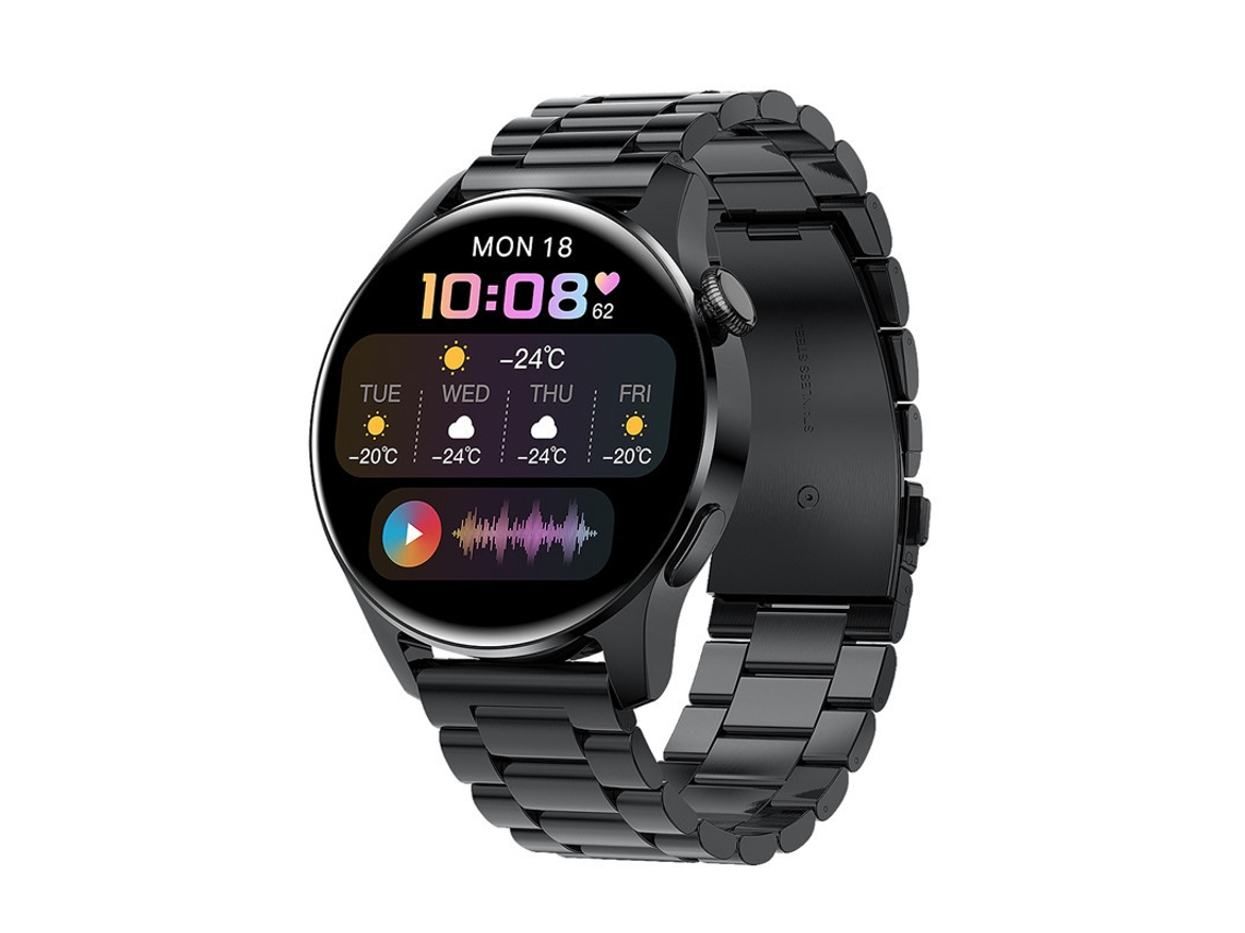 Smartwatch YIZHOOD TE782 1.28'' Pantalla Curva 15 Días de Tiempo en Espera Negro