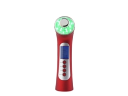 Dispositivo de belleza antienvejecimiento con 5 modos de luz LED, masajeador facial de mesoterapia, color rojo Chennnls