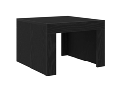 Mesa De Centro | Mesa De Café | Mesa De Salón Roble Negro 50 X 50 X 35 Cm Madera De Ingeniería