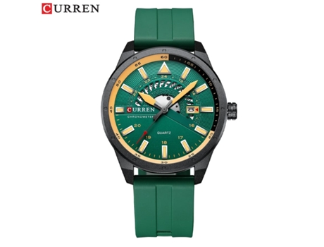 Relojes clásicos para hombres Reloj de cuarzo resistente al agua Calendario informal Relojes de pulsera de negocios - Concha verde negra VEANXIN