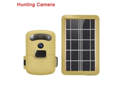 SZSMART Action Cam À Prova D'Água Hd com Painel Solar Alimentado Por Visão Noturna Detecção de Movimento Câmara de Filmar Térmica Infravermelha Caqui