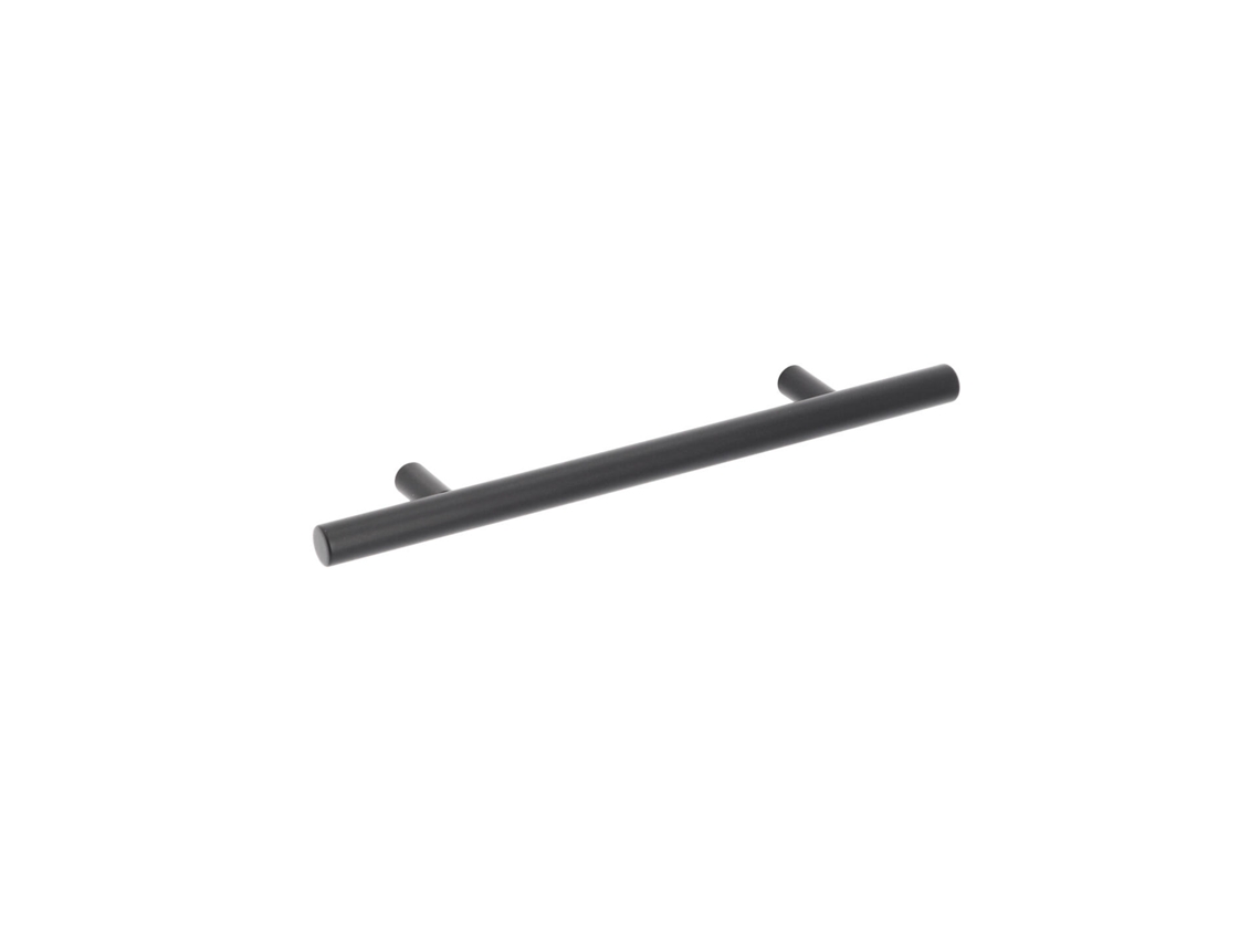 Tirador Para Mueble De Acero Inoxidable Distancia Entre Ejes De 128 Mm Acabado Barniz Negro Mate Lote De 25