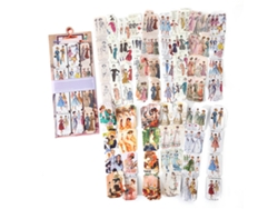 36 pegatinas de papel para diario, diseño de dibujos animados, preciosas y exquisitas, para decorar el hogar de las niñas.