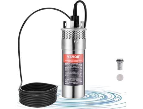 VEVOR Bomba de agua solar sumergible para pozo profundo 12 V CC 3,2 GPM 230 pies 120 W