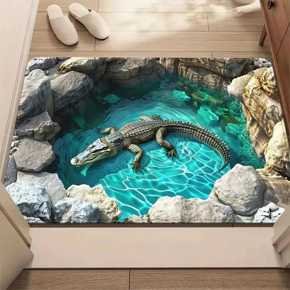 (estilo 4 40x60cm) Alfombra De Baño Antideslizante 3d, De Secado Rápido, Antideslizante