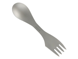 Utensilio De Camping 3 En 1 De Titanio Con Cuchara, Tenedor Y Cortador. Ideal Para Acampar Y Hacer Senderismo.