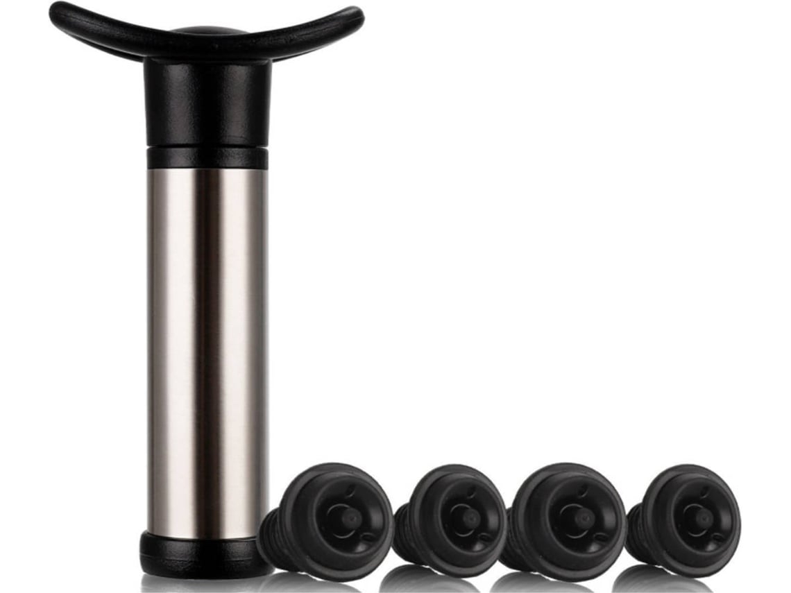 Bomba De Vacío Para Vino Con 4 Tapones