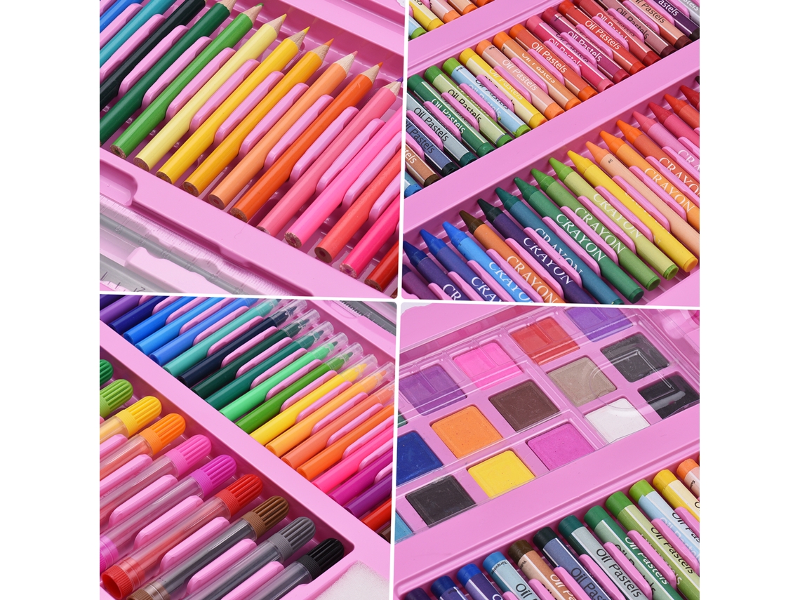 Kit De Arte De Lujo De 176 Piezas Con Caballete Plegable Para Pintar Y Dibujar.