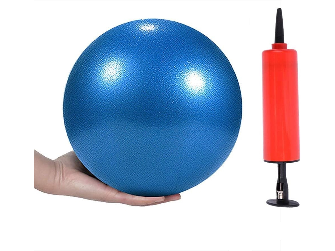 Mini pelota de yoga y pilates de 23 cm para ejercicios de estabilidad y entrenamiento en el gimnasio, antiexplosión y antideslizante con pajita inflable.