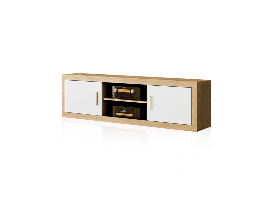 Módulo bajo Nuka 2 puertas Cambria - Blanco 180 x 50 x 41,4 cm