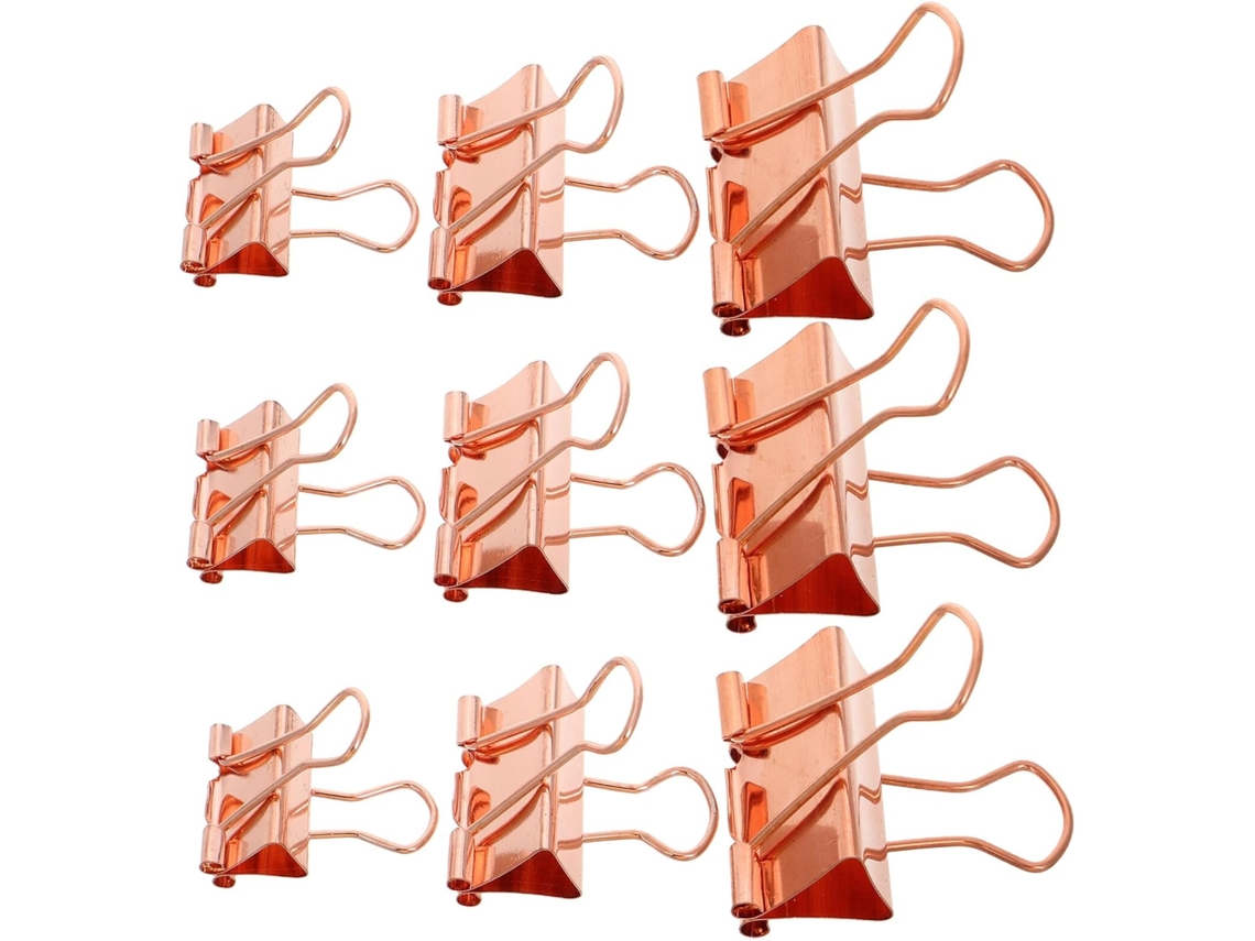 Juego De 112 Clips Metálicos Para Papel, Clips De Encuadernación Reutilizables Para Oficina Y Escuela.