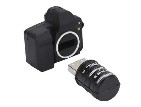 HURRISE Memoria USB U Disk Almacenamiento de Datos en Forma de Cámara Tridimensional USB 2.0 Regalos de Computadora Tarjeta de 64 Gb