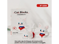 (estilo 4) Juguete De Bloques De Construcción Con Diseño De Vaca, Degradado Plateado Y Gato Naranja Miau Miau