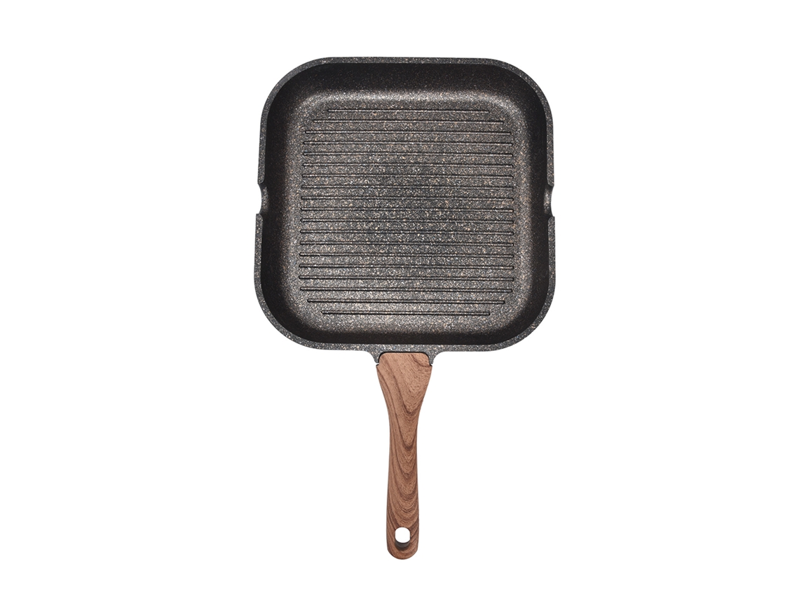 Sartenes Cuadradas Antiadherentes De Aluminio De 28 Cm Para Placas De Inducción, Ideales Para Filetes Y Tocino.