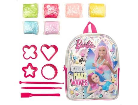 BARBIE Mochila brillante con plastilina y moldes