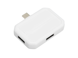 Hub Usb-c 3 En 1 Con Usb 3.0 Y 2 Puertos Usb 2.0, Carga Rápida, Blanco