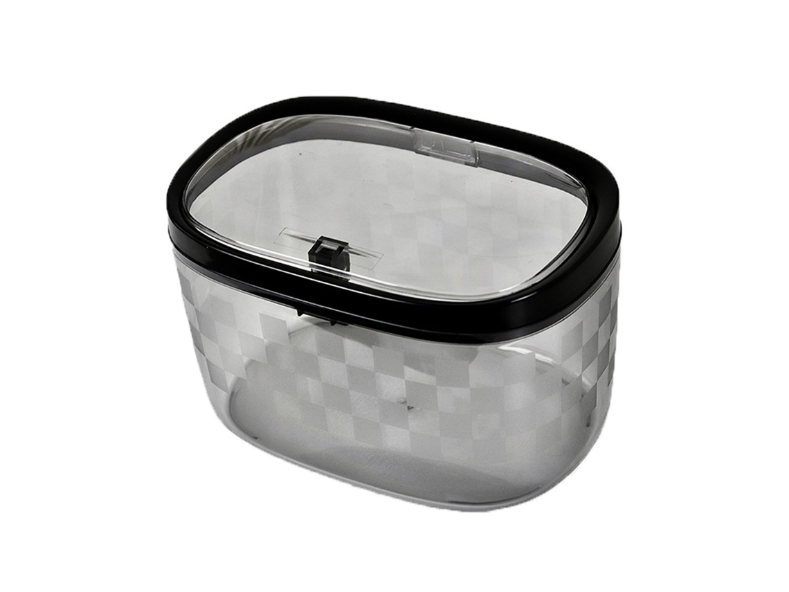 Papelera De Mesa De Plástico Transparente Con Diseño A Presión, Mini Papelera Portátil Para Oficina, Coche, Dormitorio.