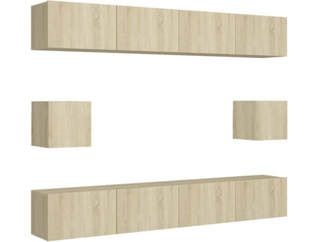 Conjunto 6 de muebles de salón VIDAXL roble Sonoma