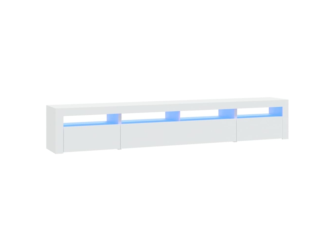 Mueble TV con luces LED 240x35x40 cm Blanco MAISON EXCLUSIVE