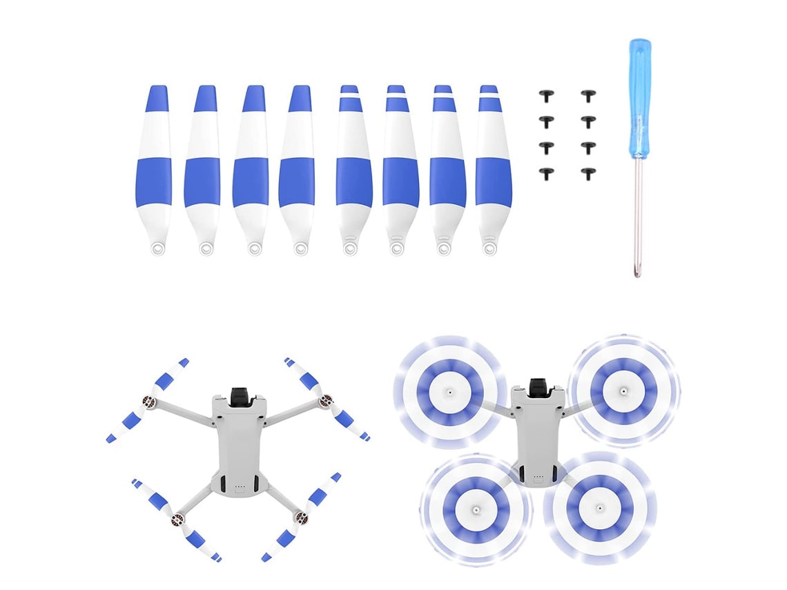 Rebe-hélices Coloridas Compatibles Con Mini 3 Pro Accesorios De Drone Hojas De Hélices De Reemplazo