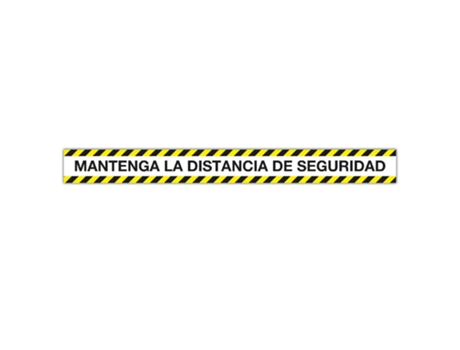 Etiqueta Adhesiva APLI Distancia de Seguridad (Blanca)