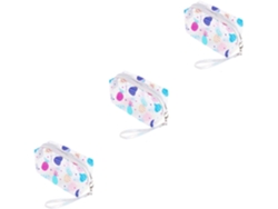 Neceser De Aseo De Pvc Transparente E Impermeable De 3 Piezas Para Cosméticos Y Artículos De Viaje.