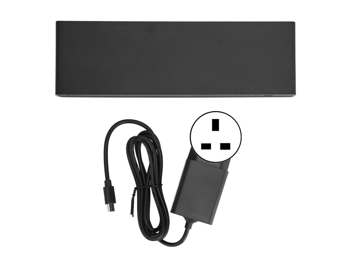 Distribuidor De Interfaz Multimedia 4k Hd 1x8 Con 8 Salidas, Material De Aleación De Aluminio, Enchufe Británico.