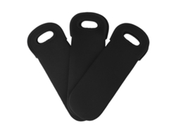 Juego de 3 fundas protectoras de neopreno para botellas de vino y otras bebidas.