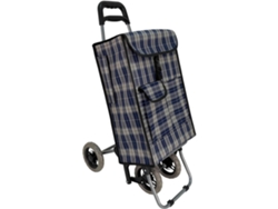 Carro De La Compra Plegable Con Bolsa Impermeable 44l Litros 4 Ruedas Para Subir Escaleras, Carrito, 4 Bolsillos. (azul Marino)