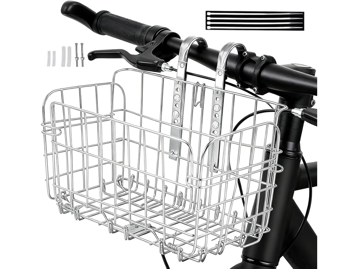 Cesta delantera plegable grande para bicicletas, accesorio ideal para ciclismo, cesta delantera para bicicletas eléctricas Slowmoose