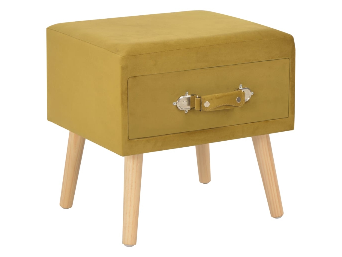 Mesitas de noche de 2 piezas 40x35x40 cm Terciopelo mostaza MAISON EXCLUSIVE