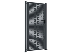 Puerta de jardín de acero de 100x200 cm, diseño cuadrado, MAISON EXCLUSIVE