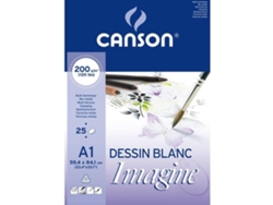 Canson Imagine Din Multitechnical Bloc De Dibujo A1 Pegado Liso 59,4X84,1 cm 25 Hojas 200 g