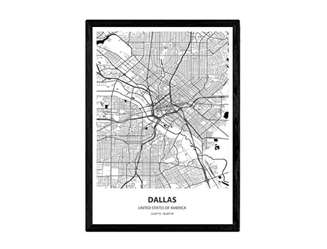 Poster NACNIC Mapa de Dallas USA (A3)