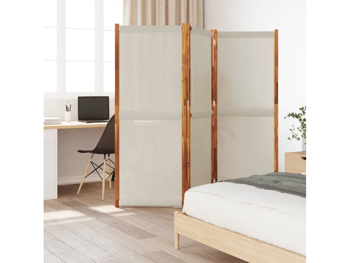 Separador de ambientes con 3 paneles | Separador de ambientes | Separador de ambientes 210x180 cm Gris claro
