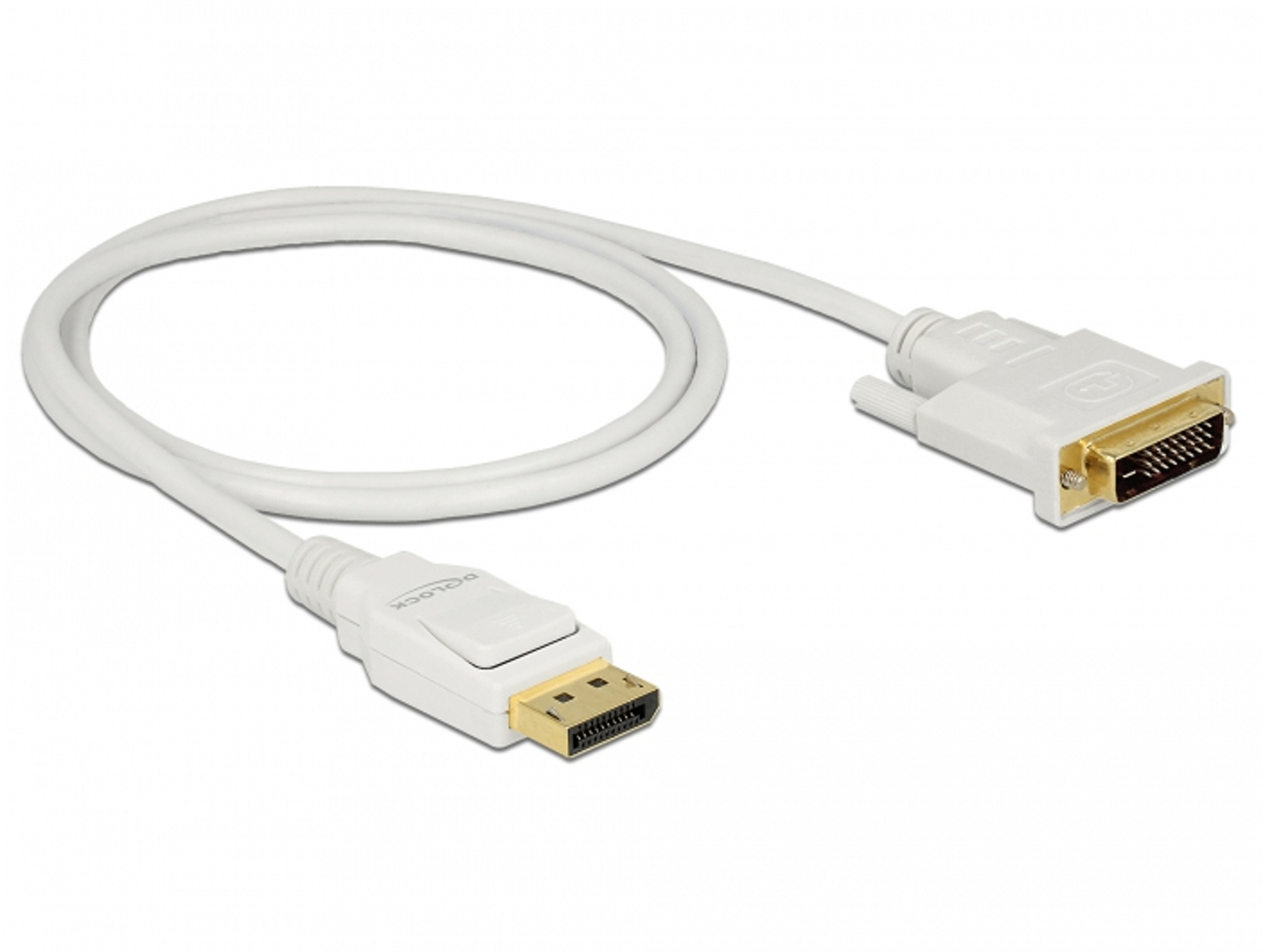 Cable DisplayPort DVI DELOCK 83813 (Blanco - 1m)