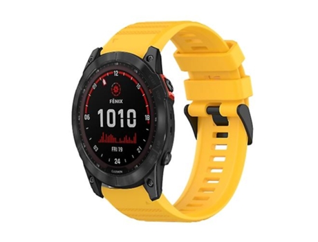 Correa Smartwatch Para Garmin Fenix 7X Solar 26Mm Amarillo VENISYMLIS