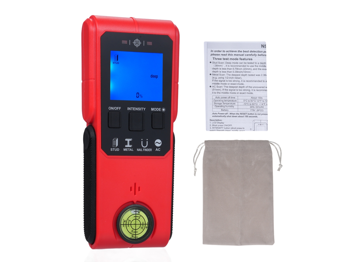 Detector De Soportes Con Nivel De Burbuja Y Pantalla Lcd Digital, Sensor Inteligente Para Metal Y Madera, Fuente De Alimentación Ac 851