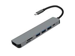Hub Usb-c, Base De Expansão 6 Em 1, Adaptador Usb-c Para Hdmi