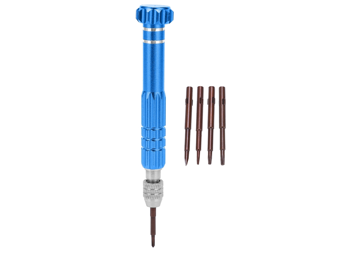 Destornillador 5 En 1, Aleación De Aluminio, Para Reparación De Relojes, Joyas Y Teléfonos - Azul