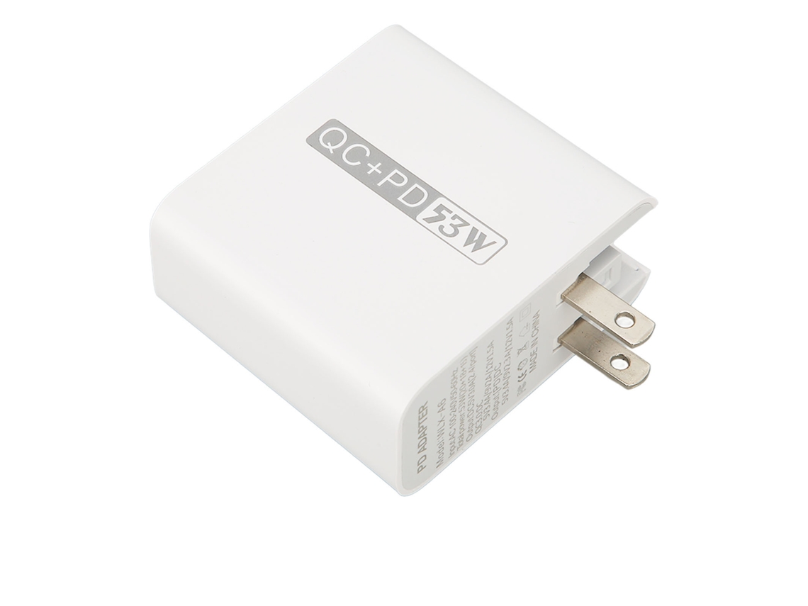 Cargador De Pared Wlx A6 53w Con 4 Puertos Usb Qc 3.0 Pd 20w Usb C