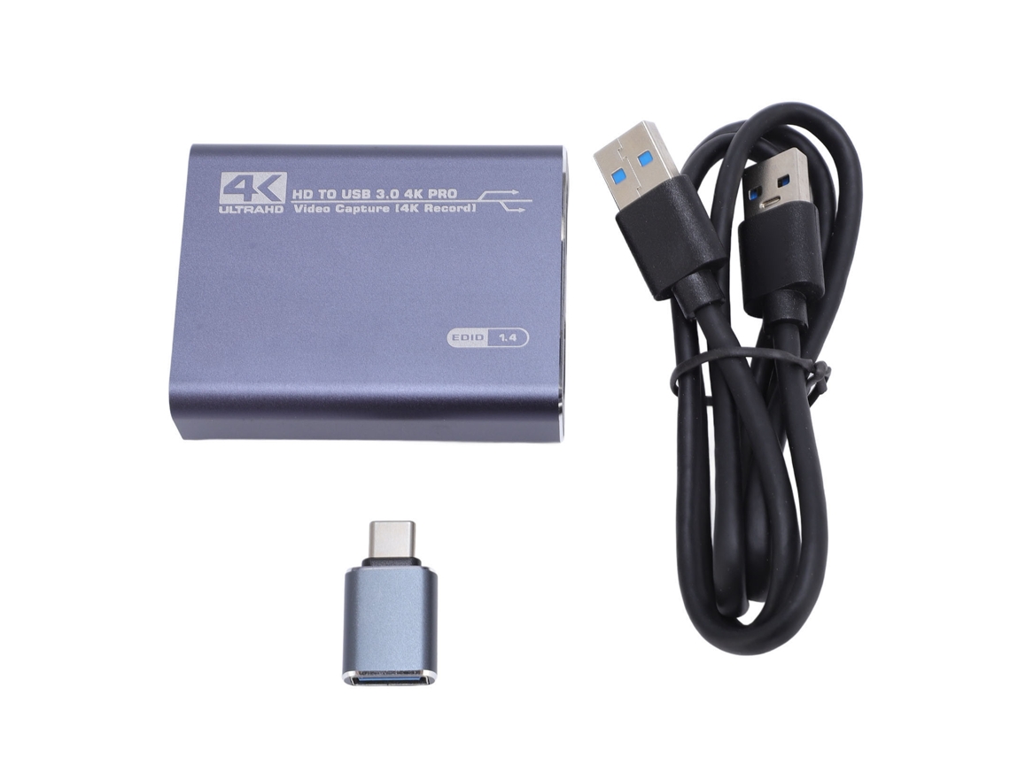 Cartão De Captura De Vídeo 4k Usb 3.0 Hd Plug And Play Para Streaming Live, Gravação De Vídeo No Computador E Celular
