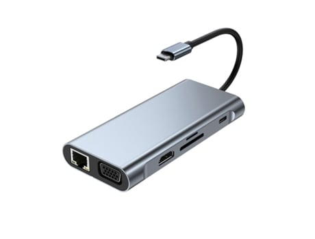 Hub 10 de la estación de acoplamiento del USB C en 1 para el ordenador portátil Macbook/Dell/Hp LKC