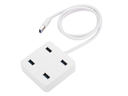Divisor Usb3.0 Concentrador 4 En 1 Estación De Acoplamiento Accesorio De Portátil De 4 Puertos Blanco