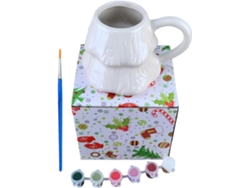 Tazas de cerámica blanca para manualidades | Kit para pintar tu propia taza de café | Kit de pintura de cerámica con Slowmoose