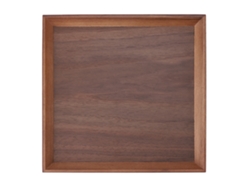 Bandeja Decorativa De Madera Con Bordes Elevados, Multifuncional Para Servir Alimentos, 20x20cm