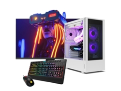 PC de escritorio para juegos Neo (AMD Ryzen 5 8600G, 32 GB de RAM, DDR5, 1 TB, RTX 5060, monitor FullHD de 27 pulgadas, teclado y ratón, Windows 11)