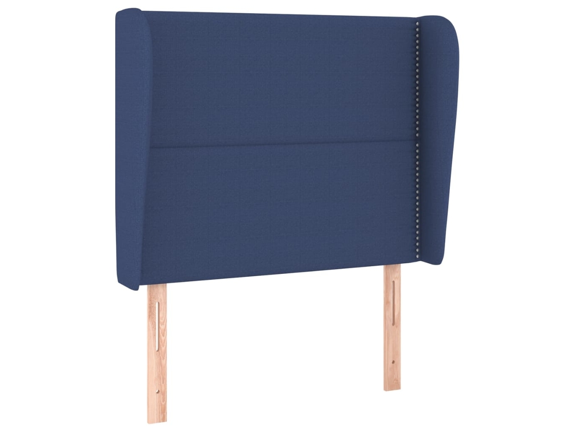 Maison Exclusive - Cabecero Con Orejas De Tela Azul 103x23x118/128 Cm