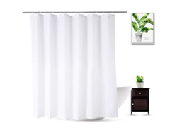 Cortina de ducha antimoho con anillas, impermeable, 150 x 180 cm, poliéster, MDUG
