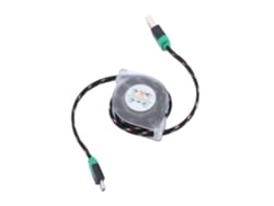 Cable De Datos Retráctil Tejido De Nailon Usb (carga Y Transmisión De Datos) Negro 90cm Para Sistema Android Micro Usb Samsung